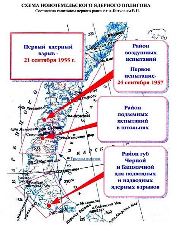 Первые морские атомные испытания на Новой Земле